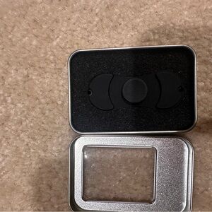 Black Fidget Spinner in Silver Case